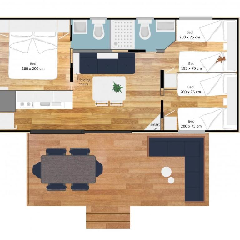 Estivo Premium Plus mobile homes on Camping Pra delle Torri - Chalet con 3 Camere da Letto - 15