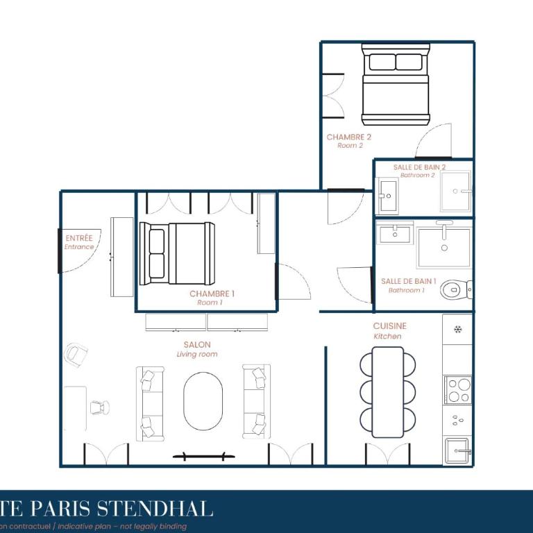 Suite Paris Stendhal by HILO Collection - 6people - 70m2 - Appartement - 42