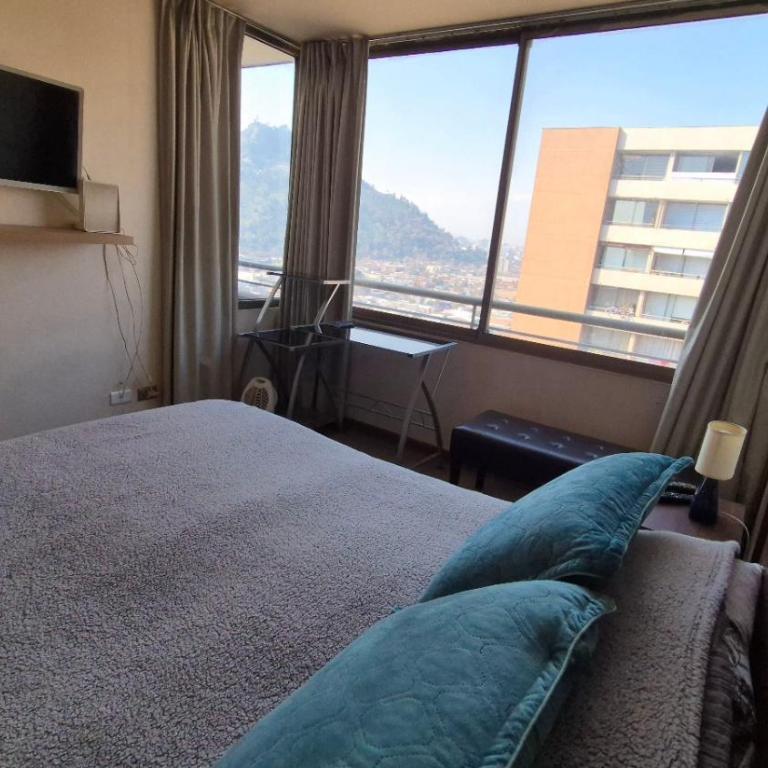 Apartamento Pet-Friendly, Piscina, Vista Cerro San Cristobal, Santiago - One-Bedroom Apartment - 2