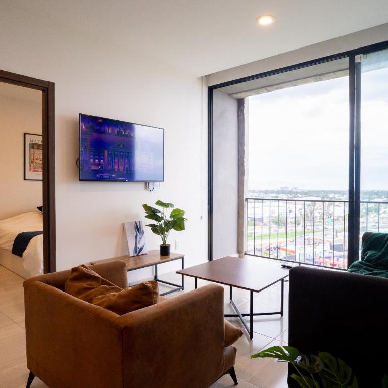 Apartamento Anuva con Parking, Alberca y SkyView - Two-Bedroom Apartment - 64