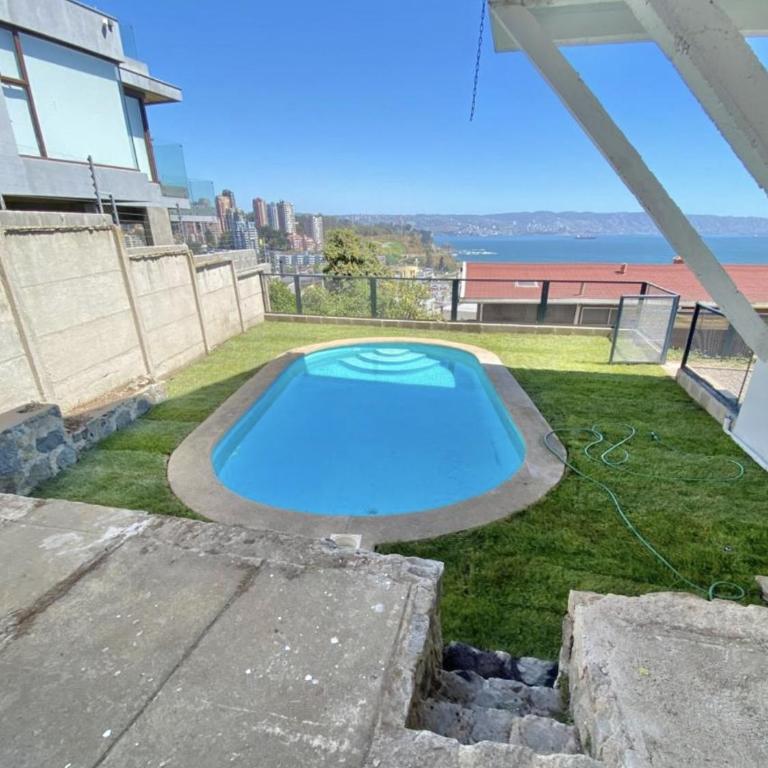 Altavista Reñaca - Fogón, quincho y piscina con vista al mar - Villa - 33