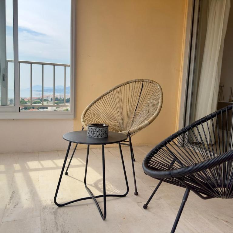 Sea view 4 people terrace 60 m & pool - Apartment mit 2 Schlafzimmern - 17