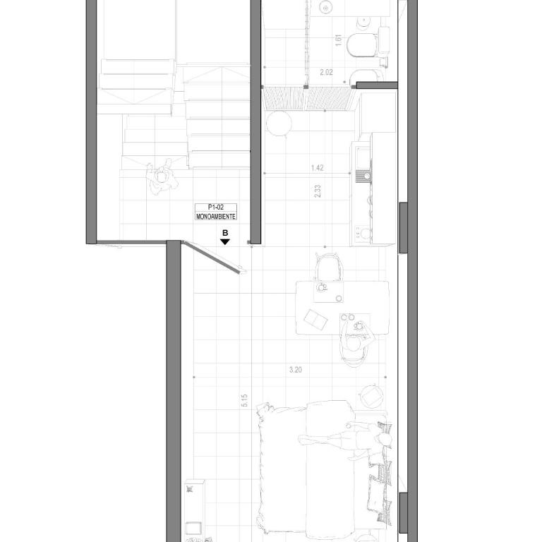Monoambiente - Edificio Pequeño 2A - One-Bedroom Apartment - 2