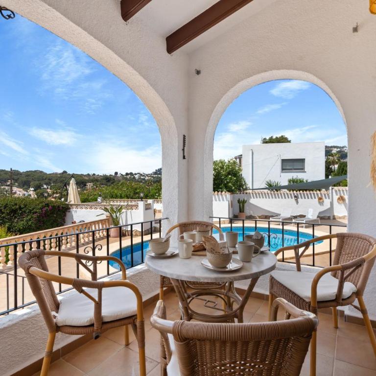 Villa Sunset Moraira mit eigenem Pool, Strandnähe, Klimaanlage, Heizung, Outdoor-Küche, Grill - Casa Vacacional de 3 dormitorios - 39
