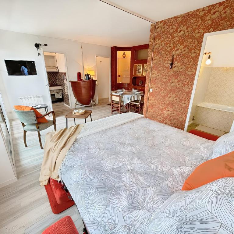 Le Vintage Marin - Studio à 2 minutes à pied de la Plage et du Casino - Monolocale con Balcone - 14
