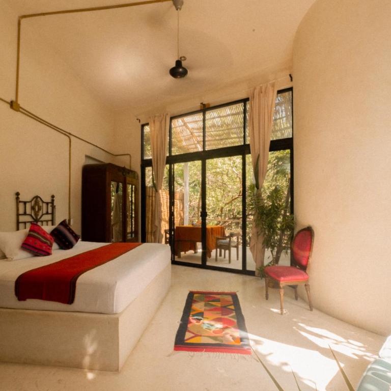 Casa Ambar Hotel & Boutique - Party Side Tulum - Habitación Deluxe con cama extragrande, terraza y vistas a la selva - 43