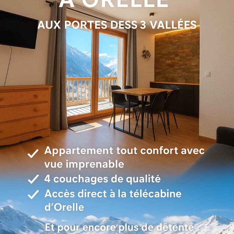 Appartement cosy vue panoramique Orelle les 3 Vallées - Appartement 1 Chambre avec Balcon et Vue sur les Montagnes - 1