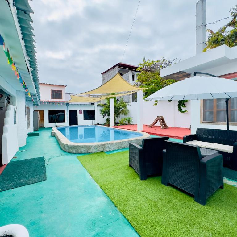 La Perla de Galapagos Backpacker hotel - Habitación Doble - 2 camas - 2