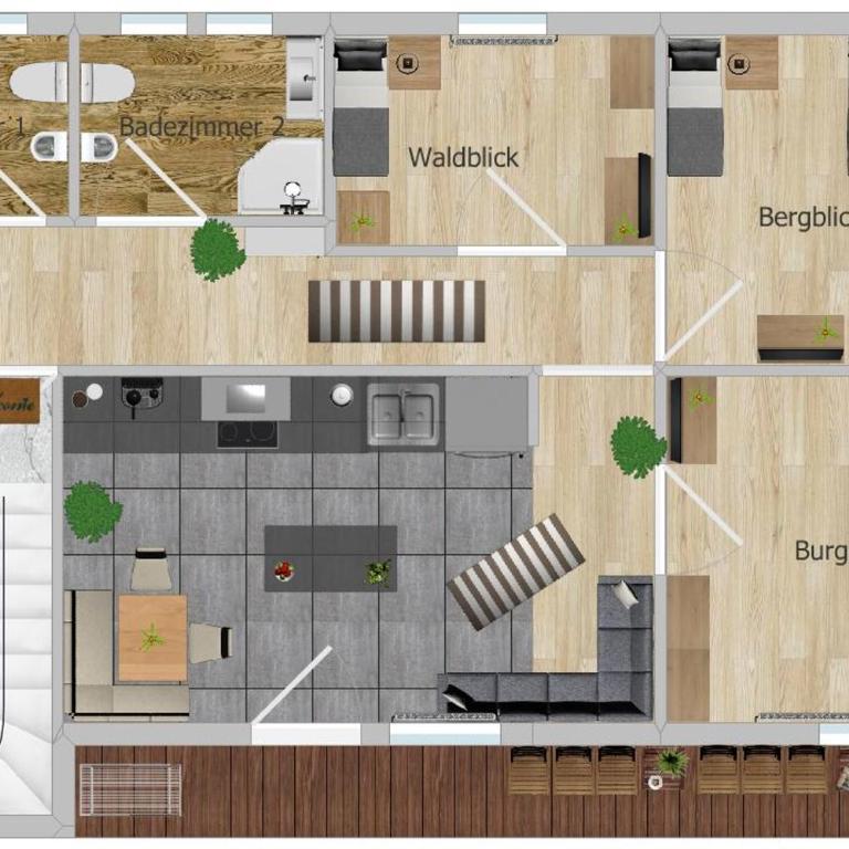 Haus Biechl mit Blick auf die Burg Hohenwerfen - Appartement 3 Chambres - 27