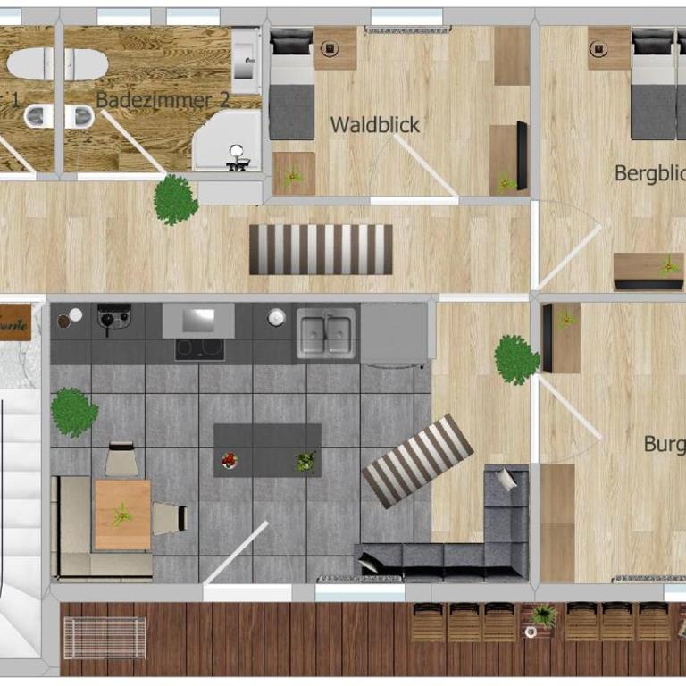 Haus Biechl mit Blick auf die Burg Hohenwerfen - Appartement 3 Chambres - 26