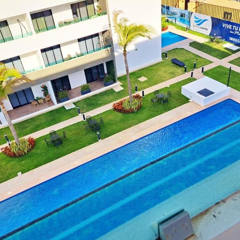 Marina Cerritos de Lujo - Azul Cielo - 5 Albercas - Two-Bedroom Apartment - 5