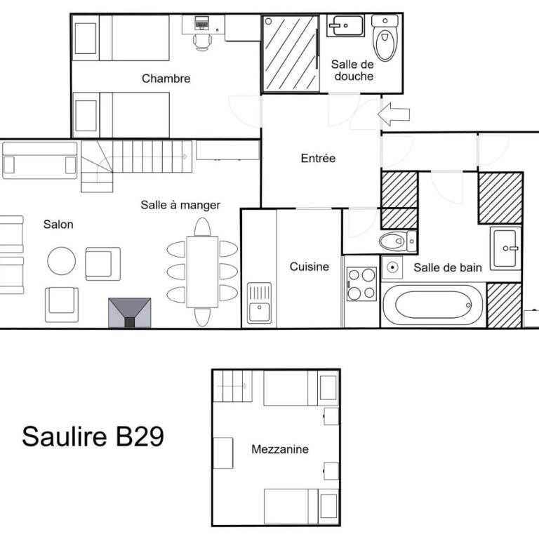 Résidence Saulire - JOLI 3 PIECES MEZZANINE AVEC CHEMINEE - ACCES INTERNET GRATUIT MAE-7573 - Apartamento - 12