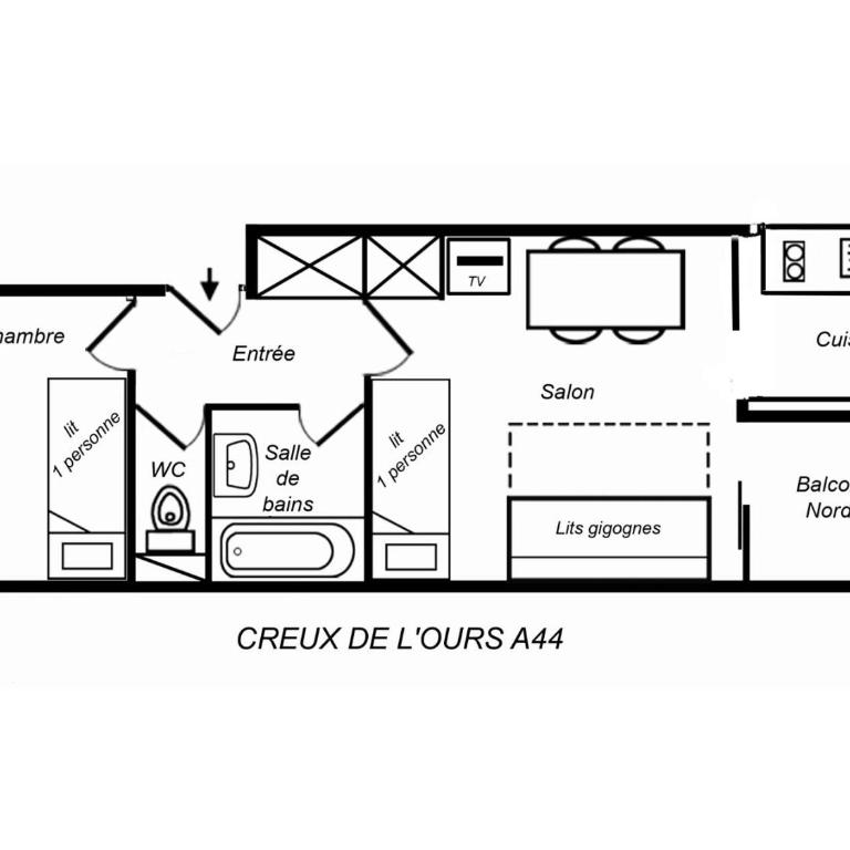Résidence Creux De L Ours A - IDÉALEMENT SITUÉ SKIS AUX PIEDS - PROCHE DES COMMERCES MAE-5734 - Appartamento - 4