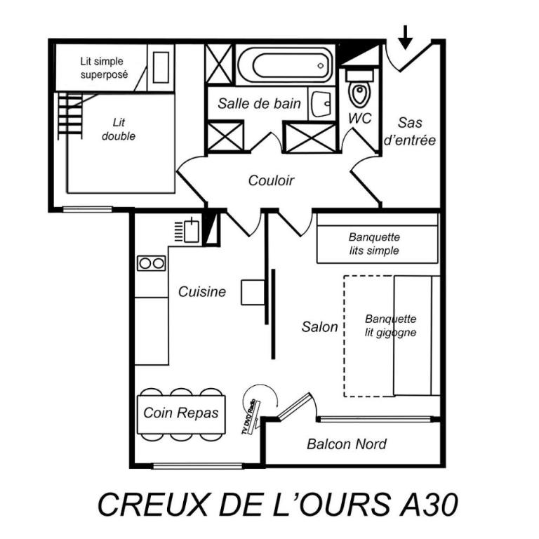 Résidence Creux De L Ours A - BEL APPARTEMENT RENOVE, PROCHE DES COMMERCES, SKIS AUX PIEDS MAE-7401 - Apartment - 9