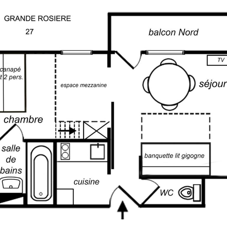 Résidence Grande Rosiere - JOLI STUDIO DIVISIBLE, FONCTIONNEL, SKIS AUX PIEDS ! MAE-7558 - Estudio - 4