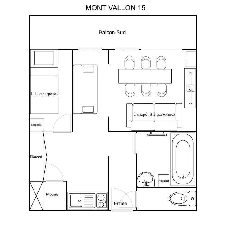 Résidence Mont Vallon - 2 PIECES SKIS AUX PIEDS - BALCON ENSOLEILLE MAE-5084 - Estudio - 10
