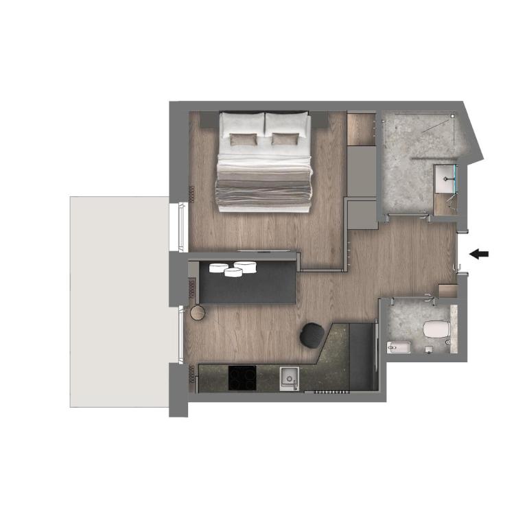 Appartements Aurikel Corso - Apartment B mit 1 Schlafzimmer - 7