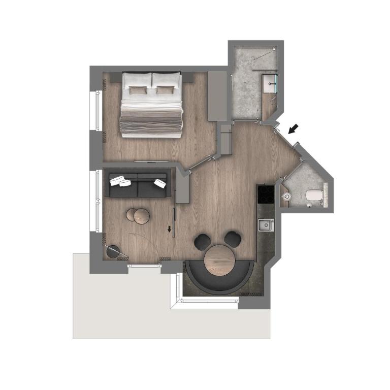 Appartements Aurikel Corso - Apartment C mit 1 Schlafzimmer - 6