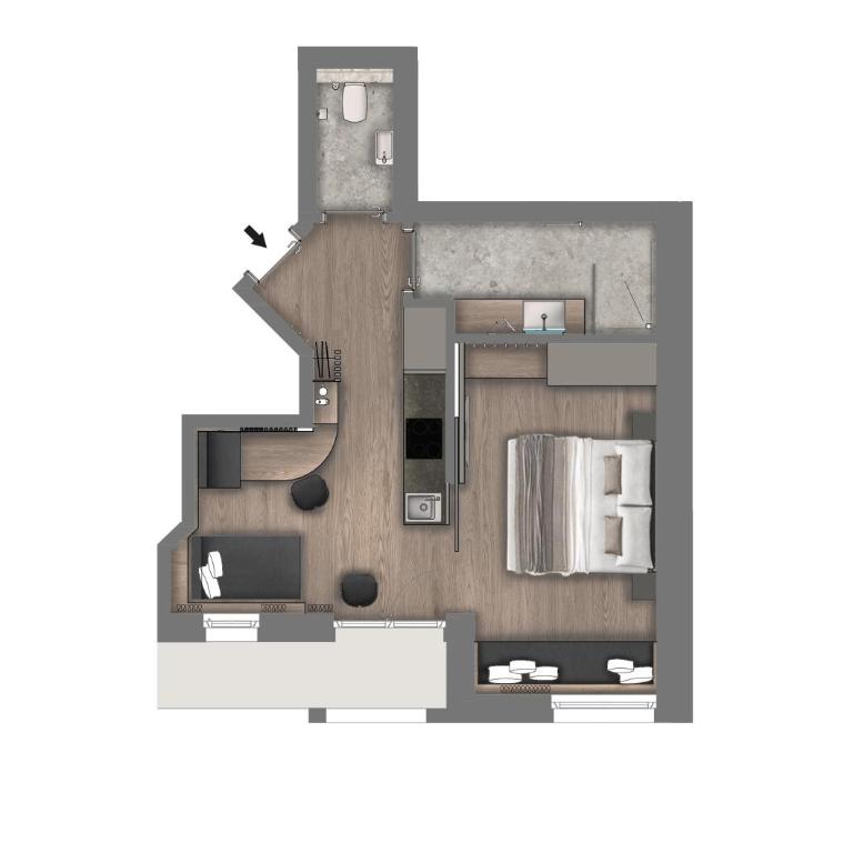Appartements Aurikel Corso - Apartment D mit 1 Schlafzimmer - 7