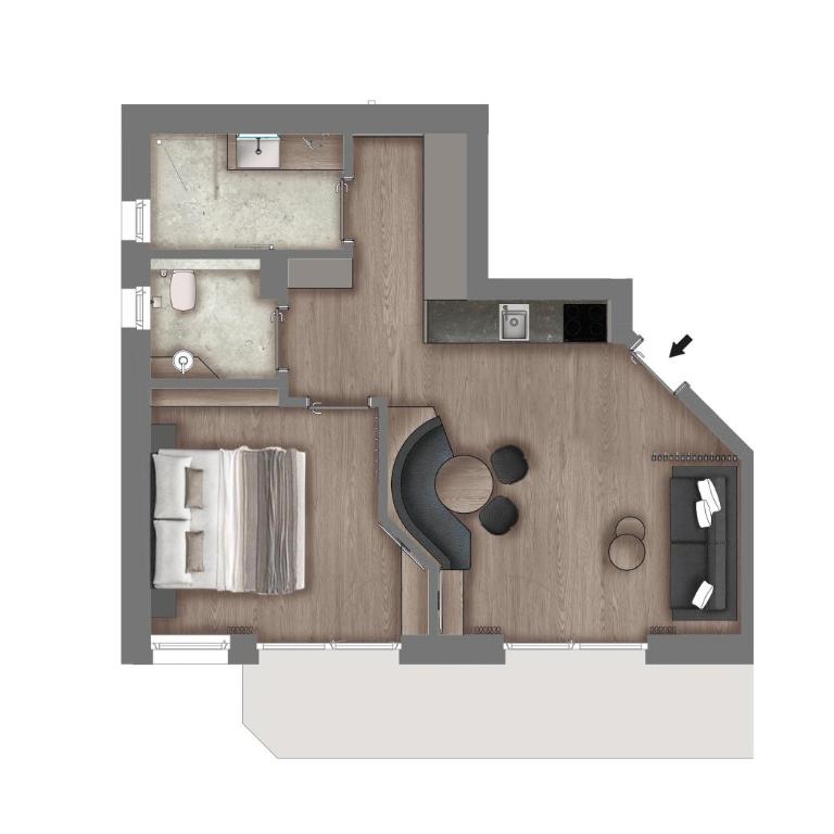 Appartements Aurikel Corso - Apartment I mit 1 Schlafzimmer - 1