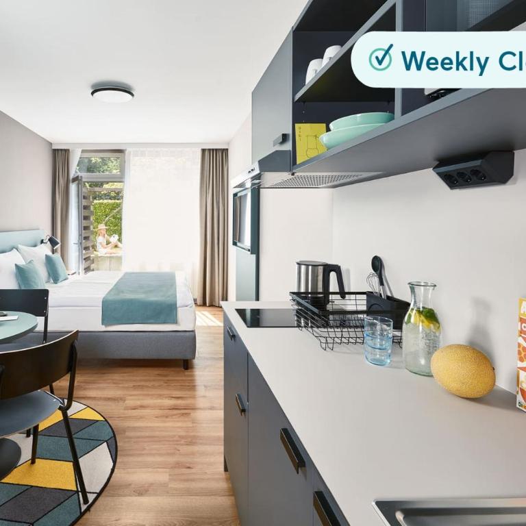 Living Hotel am Deutschen Museum - Deluxe Apartment mit Doppelbett und Terrasse – Langzeitaufenthalt - 9