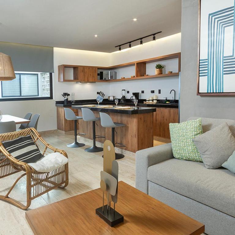 Moderno Depa 2BR con Alberca en Rooftop 5ta Avenida - Two-Bedroom Apartment - 39