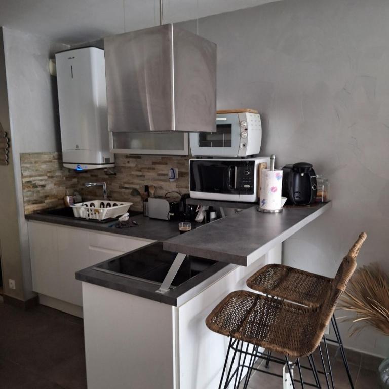 STUDIO Cosy rez de jardin climatisation parking wifi - Studio with Terrace - 9