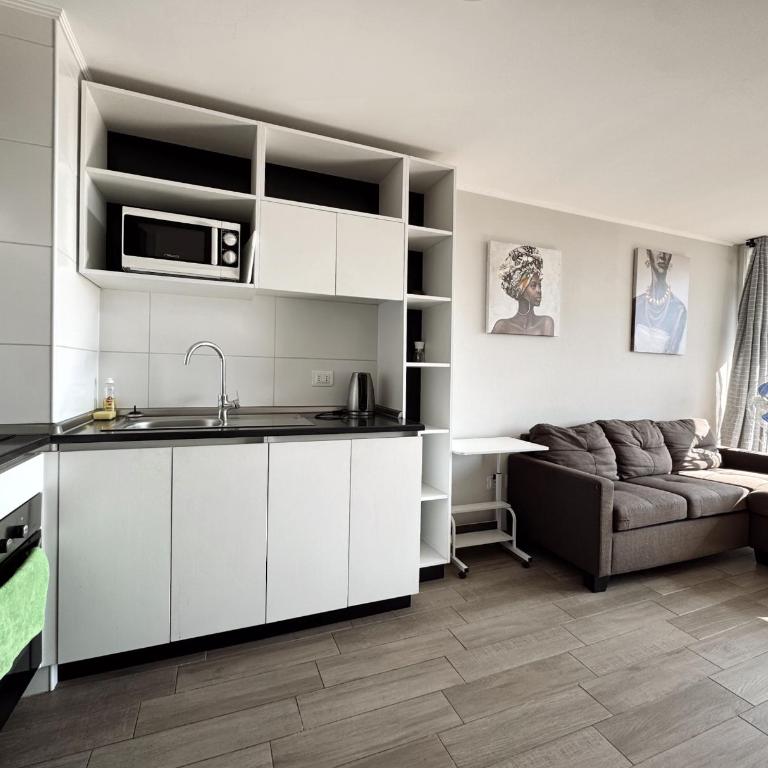 Amplio departamento de una habitación, a pasos del metro Gruta de lourdes - Apartamento de 1 dormitorio - 2