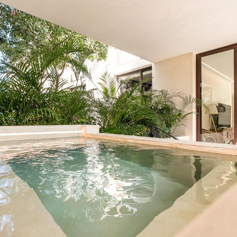 204 Hidden Gem apartment in the heart of Tulum w/ huge private terrace and pool for 6 Pax - Appartement 2 Chambres - 14