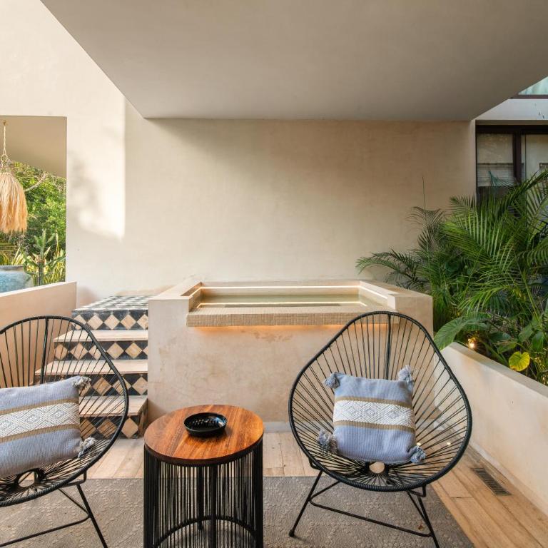204 Hidden Gem apartment in the heart of Tulum w/ huge private terrace and pool for 6 Pax - Appartement 2 Chambres - 5