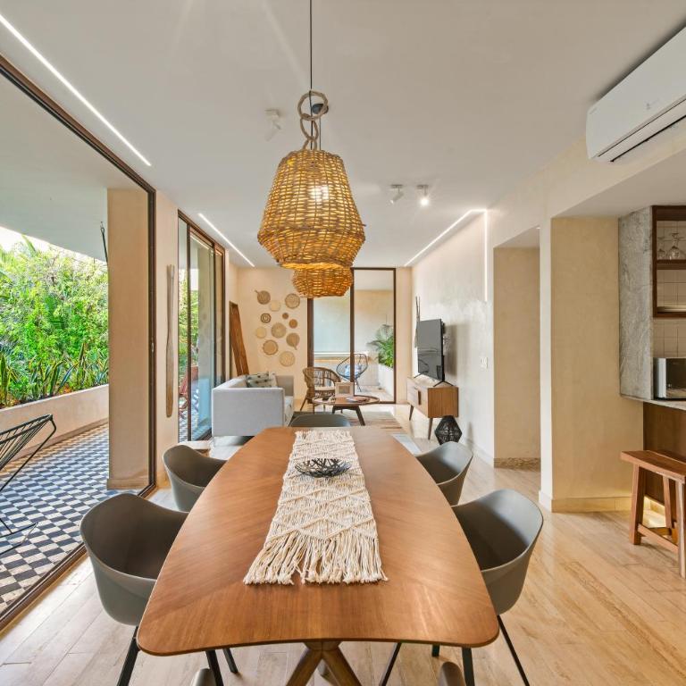 204 Hidden Gem apartment in the heart of Tulum w/ huge private terrace and pool for 6 Pax - Appartement 2 Chambres - 3