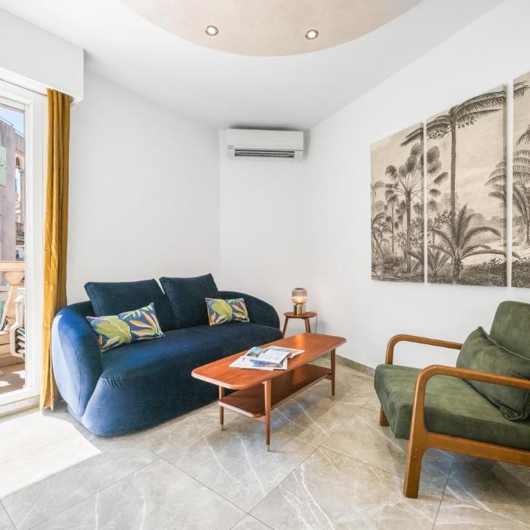 Queen garden III, élégant 2 pièces au coeur du centre ville, vue latérale mer, AC - Apartment mit 1 Schlafzimmer - 23
