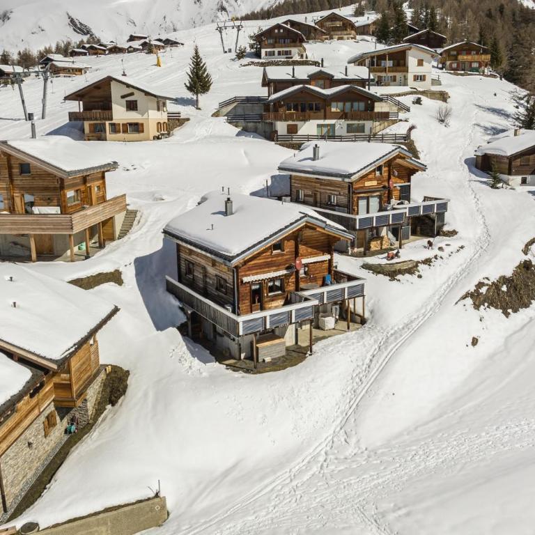 Chalet mit Sauna an der Piste - Apartment mit 3 Schlafzimmern und Bergblick - 1