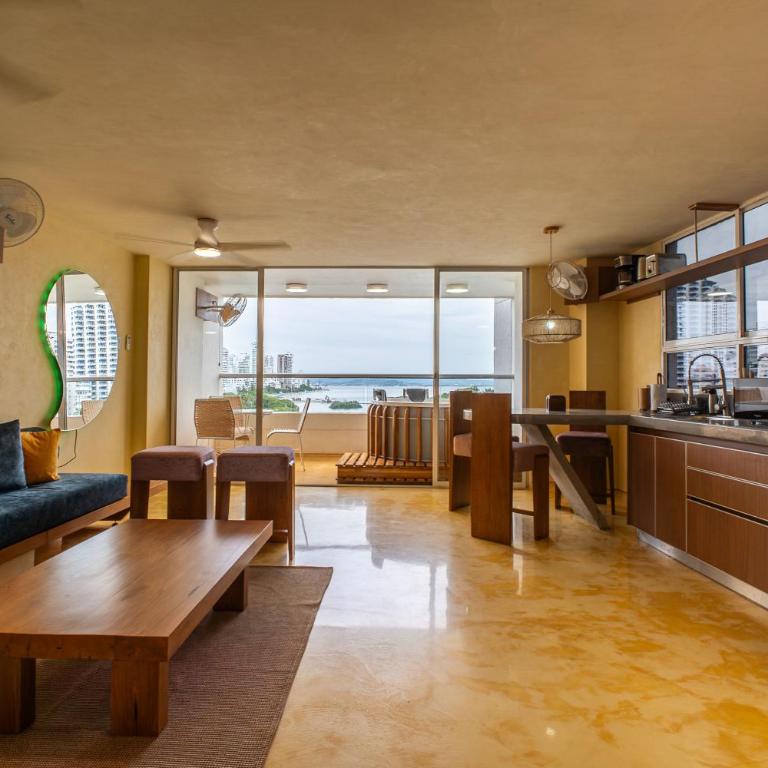 Olas Doradas - Jacuzzi & Sunsets - Two-Bedroom Apartment with Balcony and Sea View - 4