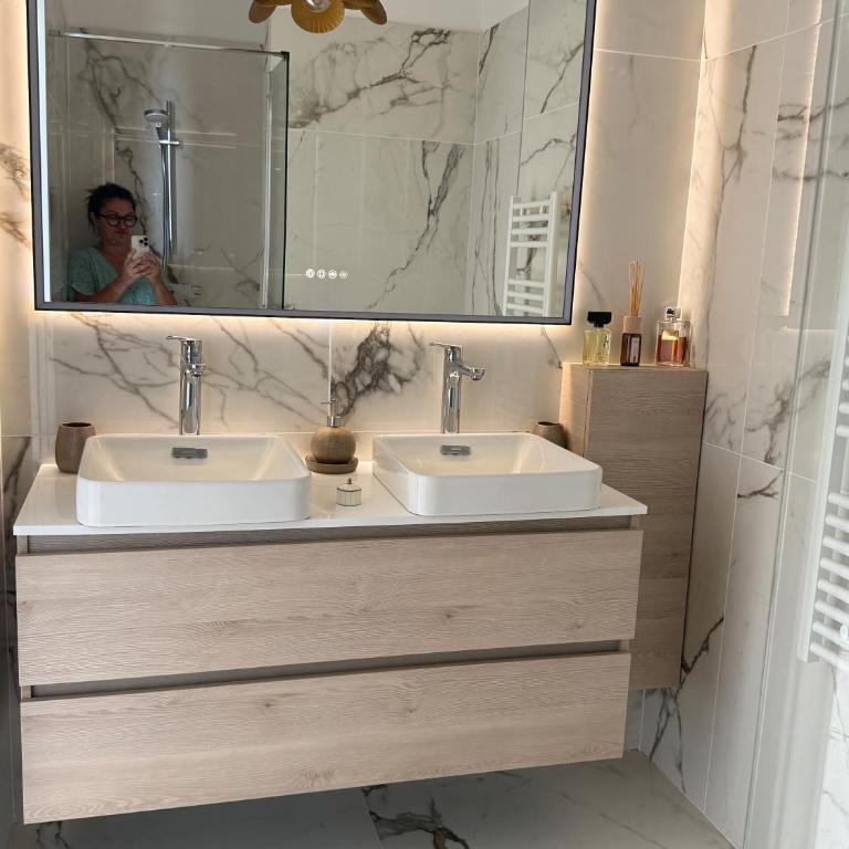 Appartement de luxe type 4 Eden Suite Sanguinaires vue mer avec piscine chauffée résidence Ajaccio - Apartment mit 3 Schlafzimmern - 23