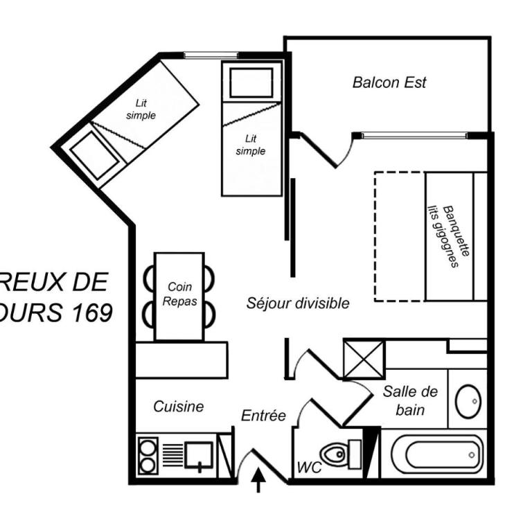 Résidence Creux De L Ours D - JOLI STUDIO DIVISIBLE, BELLE VUE SUR LES PISTES, SKIS AUX PIEDS, PROCHE DES COMMERCES MAE-9704 - Studio - 17