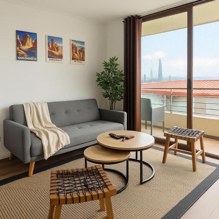 Refugio Bellavista vista al Costanera y los Andes - Deluxe One-Bedroom Apartment with City View - 2