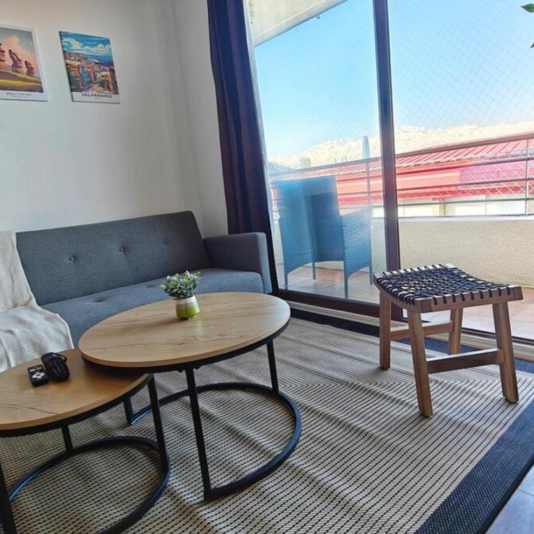Refugio Bellavista vista al Costanera y los Andes - Deluxe One-Bedroom Apartment with City View - 12