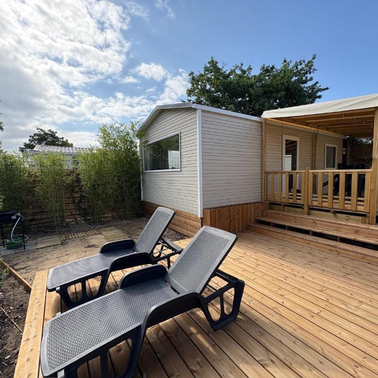 Mobilhome haut de gamme avec vue exceptionnelle sur le Bassin Arcachon - 6 Personnes - Maison 2 Chambres - 14