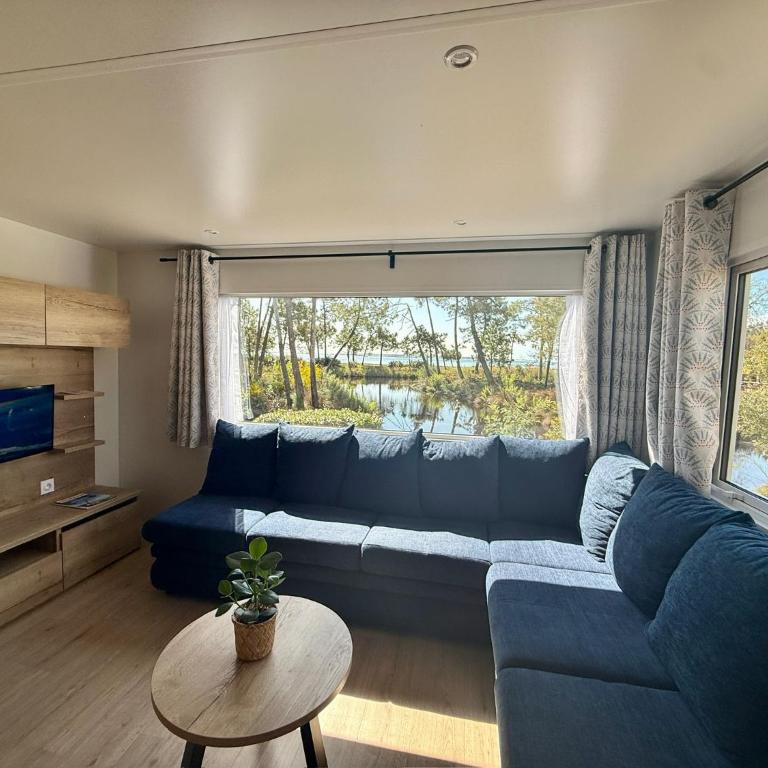 Mobilhome haut de gamme avec vue exceptionnelle sur le Bassin Arcachon - 6 Personnes - Maison 2 Chambres - 1