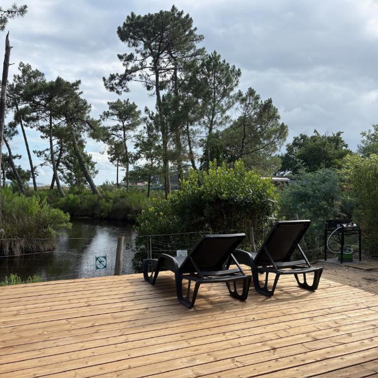 Mobilhome haut de gamme avec vue exceptionnelle sur le Bassin Arcachon - 6 Personnes - Maison 2 Chambres - 16