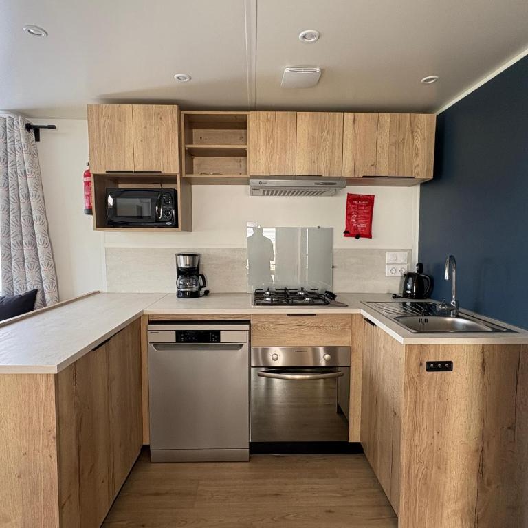 Mobilhome haut de gamme avec vue exceptionnelle sur le Bassin Arcachon - 6 Personnes - Maison 2 Chambres - 6