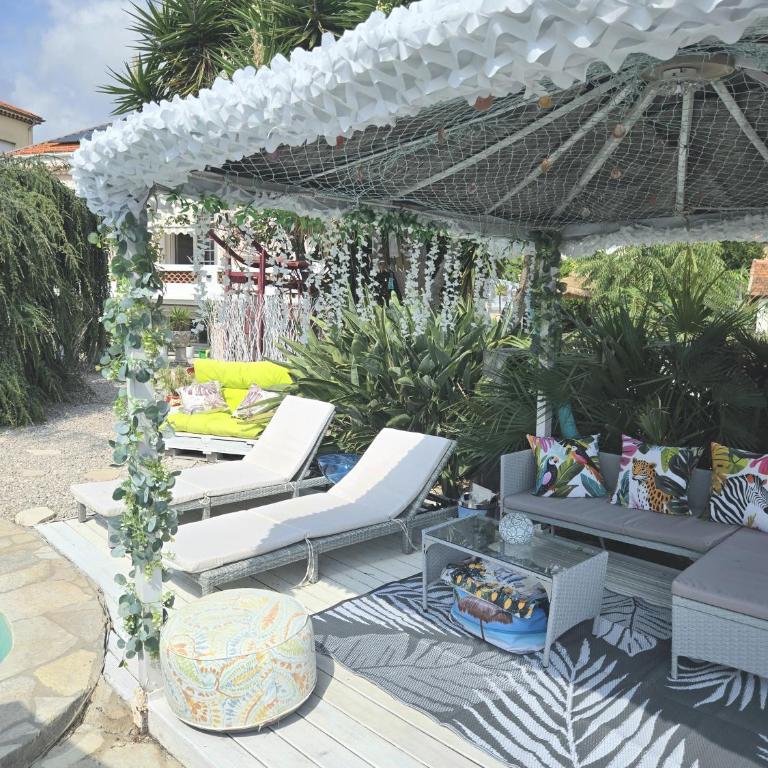 Villa le Mazet, Nice, piscine, vue mer, Promenade des Anglais, Baie des Anges - Appartement 2 Chambres - 9