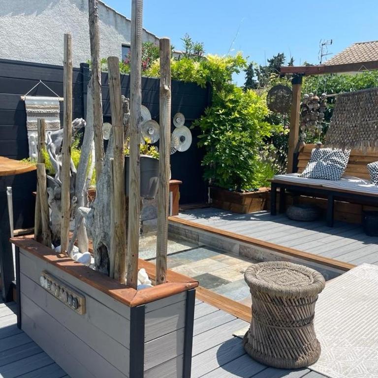 loft, clim, jardin, piscine, calme, parc expo, - Maison 2 Chambres - 21