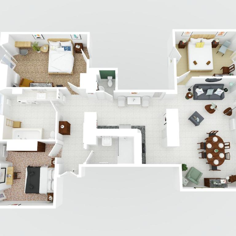 Somptueux Apt 137m2 Vue Mer Carré d'Or Menton - Three-Bedroom Apartment with Sea View - 14