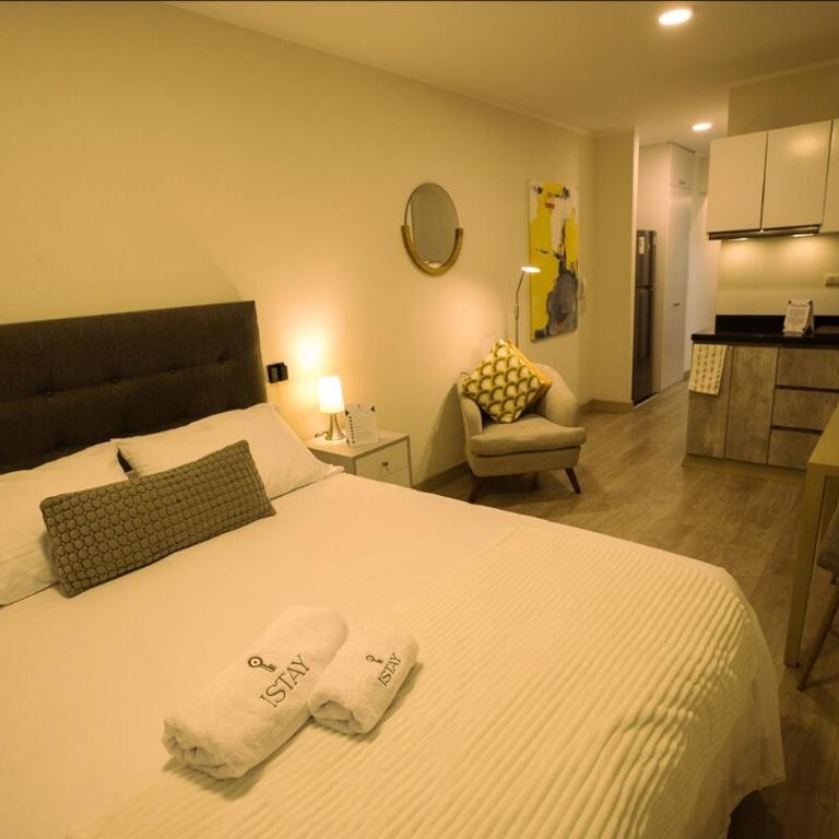 iStay Moderno Loft Piscina BBQ Gym Bicicletas - One-Bedroom Apartment - 20