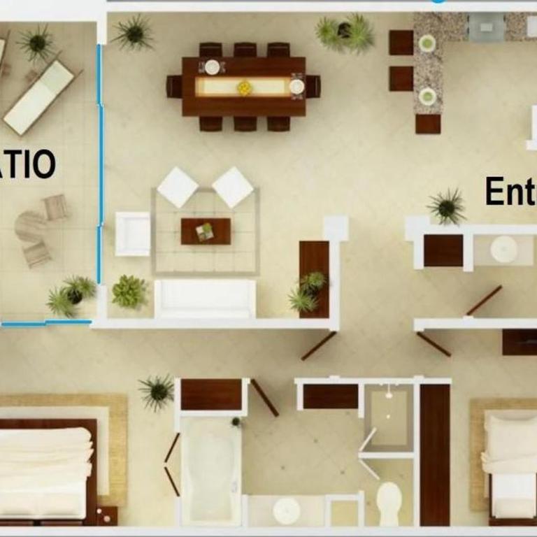 Condo Maravilla - New luxurious condo 300mt from the beach - Apartamento de 2 dormitorios - 4
