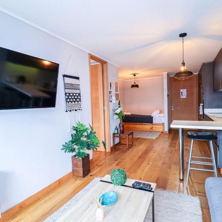 HOM I Precioso y acogedor depto 1D1B con Parking y Piscina Temperada - Apartamento - 4