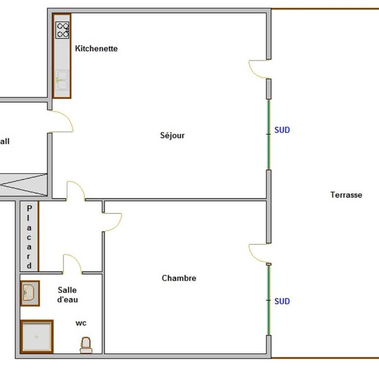 2 pièces avec terrasse sud, proche pistes et commerces, garage, animaux acceptés - FR-1-304-54 - Appartement (4 Adultes) - 9