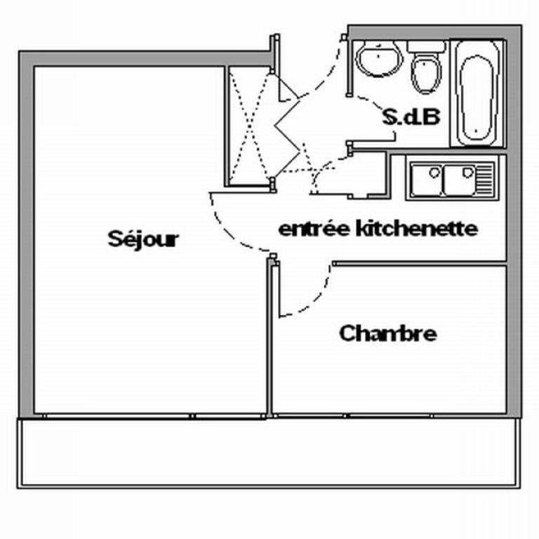 Appartement ski 2 pièces 4 pers, balcon, proche pistes - FR-1-340-39 - Appartement 1 Chambre - 10